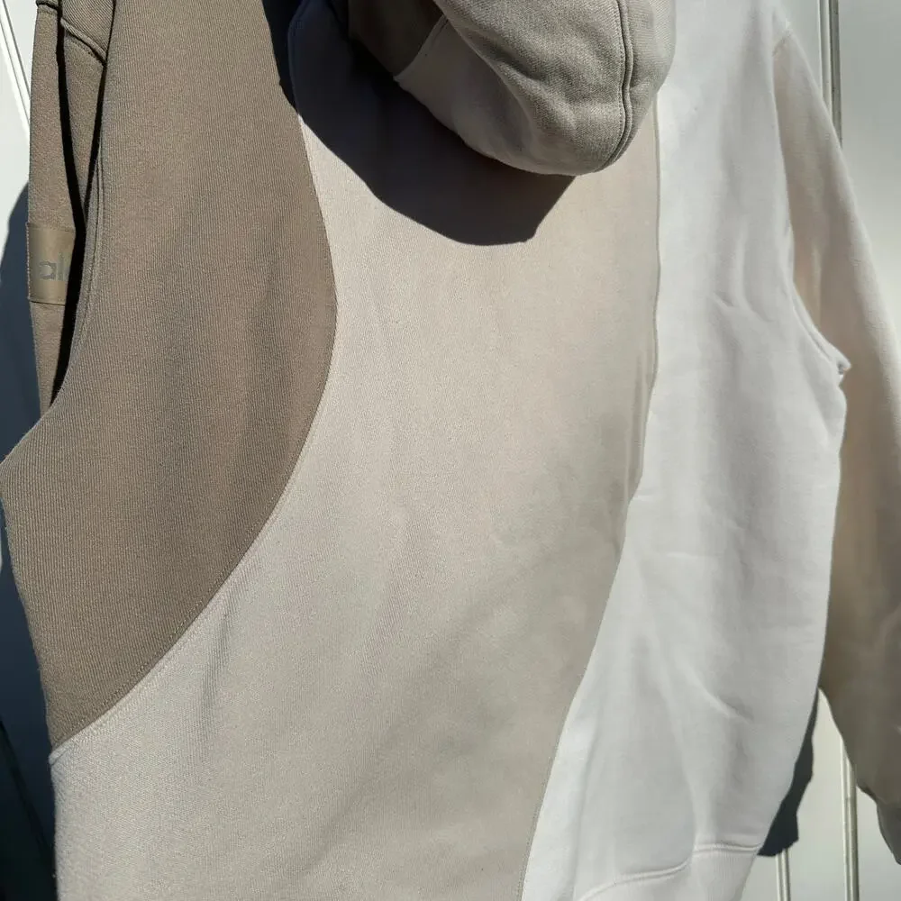 Alo Yoga Make Waves Hoodie Ivory Bone Gravel XS Womens / XXS Mens Sweatshirt EUC - Picture 14 of 16